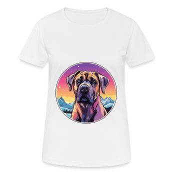 Perro de Presa Canario Hunderasse Cartoon Kawaii Wa - Frauen T-Shirt atmungsaktiv - Weiß - Vorne - AI Model Female 172 dark (172cm)