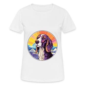 Posavac Hound Dog Breed Cartoon Kawaii Watercolor - Women's Breathable T-Shirt - white - Front - AI Model Female 172 dark (172cm)
