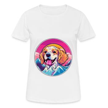 Ratonero Bodeguero Andaluz Race De Chien Cartoon Kawai - T-shirt respirant Femme - blanc - Devant - AI Model Female 172 dark (172cm)