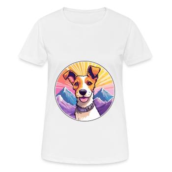 Miniatur Foxterrier Hunderasse Cartoon Kawaii Wat - Frauen T-Shirt atmungsaktiv - Weiß - Vorne - AI Model Female 172 dark (172cm)