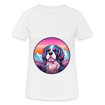 Segugio Maremmano Chien Race Cartoon Kawaii Waterco - T-shirt respirant Femme - blanc - Devant - AI Model Female 172 dark (172cm)