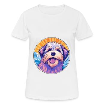 Sarplaninac Hunderasse Karikatur Kawaii Aquarell - Frauen T-Shirt atmungsaktiv - Weiß - Vorne - AI Model Female 172 dark (172cm)