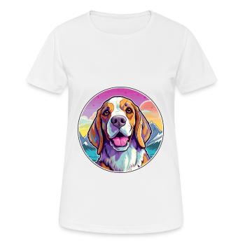 Transilvanian Hound Dog Breed Cartoon Kawaii Water - Women's Breathable T-Shirt - white - Front - AI Model Female 172 dark (172cm)