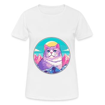Australian Mist Cat Colorful Cartoon Watercolor Il - Women's Breathable T-Shirt - white - Front - AI Model Female 172 dark (172cm)