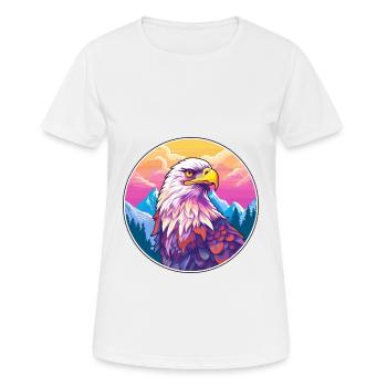 Faucon Aquarelle Dessin Animé Kawaii Animal De Compagnie Colorf - T-shirt respirant Femme - blanc - Devant - AI Model Female 172 dark (172cm)