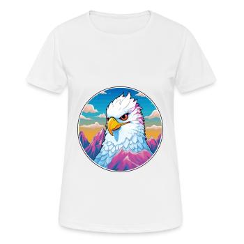 Cacatoès aquarelle dessin animé kawaii animal de compagnie animal Colo - T-shirt respirant Femme - blanc - Devant - AI Model Female 172 dark (172cm)
