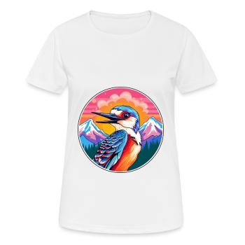 Specht Aquarell Karikatur Kawaii Haustier Tier Co - Frauen T-Shirt atmungsaktiv - Weiß - Vorne - AI Model Female 172 dark (172cm)
