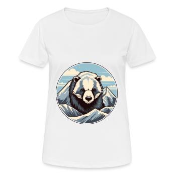 Dachs Aquarell Karikatur Kawaii Haustier Tier Farbe - Frauen T-Shirt atmungsaktiv - Weiß - Vorne - AI Model Female 172 dark (172cm)