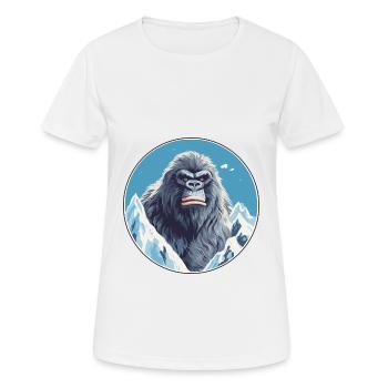 Big Foot Watercolor Cartoon Kawaii Pet Animal Colo - Women's Breathable T-Shirt - white - Front - AI Model Female 172 dark (172cm)