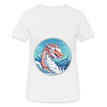 Dragon Aquarelle Dessin Animé Kawaii Animal De Compagnie Colorf - T-shirt respirant Femme - blanc - Devant - AI Model Female 172 dark (172cm)