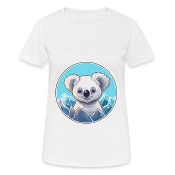 Koala Watercolor Cartoon Kawaii Pet Animal Colorfu - Women's Breathable T-Shirt - white - Front - AI Model Female 172 dark (172cm)
