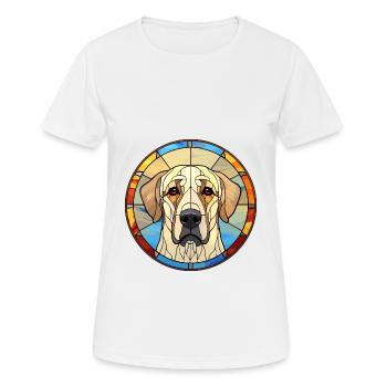 Chien de berger anatolien race vitrail Colorfu - T-shirt respirant Femme - blanc - Devant - AI Model Female 172 dark (172cm)