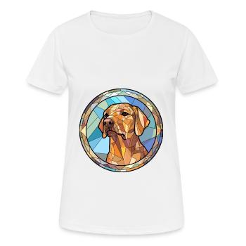 Argentinische Hunderasse Buntes Glas Buntes Wasserco - Frauen T-Shirt atmungsaktiv - Weiß - Vorne - AI Model Female 172 dark (172cm)