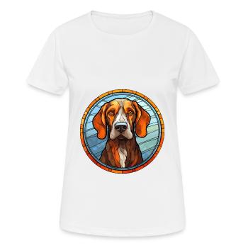 Ariege Pointer Hund Rasse Bunt Glas Bunt Wa - Frauen T-Shirt atmungsaktiv - Weiß - Vorne - AI Model Female 172 dark (172cm)