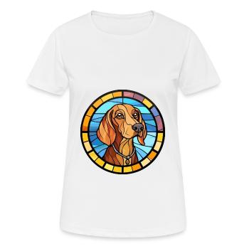 American Waterhound Dog Rasse Buntglas Farbe - Frauen T-Shirt atmungsaktiv - Weiß - Vorne - AI Model Female 172 dark (172cm)