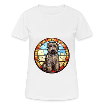 Bouvier Des Flandres Hunderasse Buntglasfarbe - Frauen T-Shirt atmungsaktiv - Weiß - Vorne - AI Model Female 172 dark (172cm)