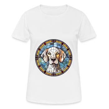 Dalmatinische Hunderasse Buntes Glas Buntes Wasserco - Frauen T-Shirt atmungsaktiv - Weiß - Vorne - AI Model Female 172 dark (172cm)