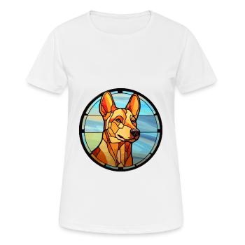 Tchécoslovaque Vlcak chien race vitrail Colo - T-shirt respirant Femme - blanc - Devant - AI Model Female 172 dark (172cm)
