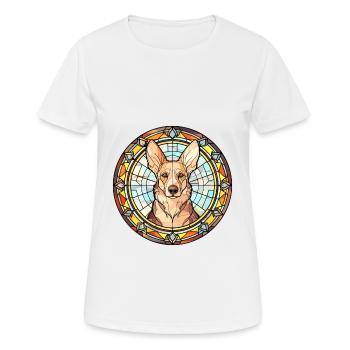 Georgischer Schäferhund Rasse Buntglas Bunt - Frauen T-Shirt atmungsaktiv - Weiß - Vorne - AI Model Female 172 dark (172cm)