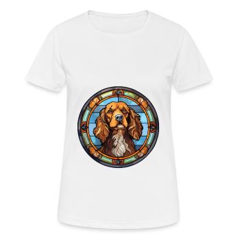 Havenese Dog Breed Stained Glass Colorful Watercol - Women's Breathable T-Shirt - white - Front - AI Model Female 172 dark (172cm)