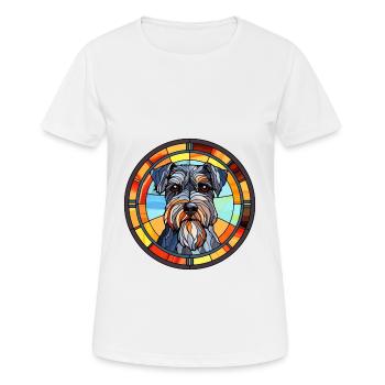 Mittelschnauze Dog Breed Stained Glass Colorful Wa - Women's Breathable T-Shirt - white - Front - AI Model Female 172 dark (172cm)