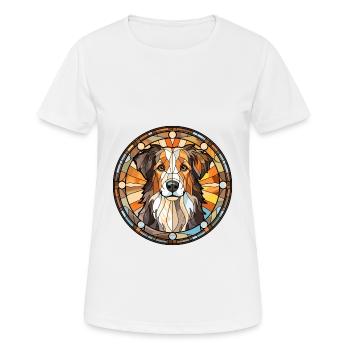 Nordamerikanische Schäferhundrasse Buntglas Co - Frauen T-Shirt atmungsaktiv - Weiß - Vorne - AI Model Female 172 dark (172cm)
