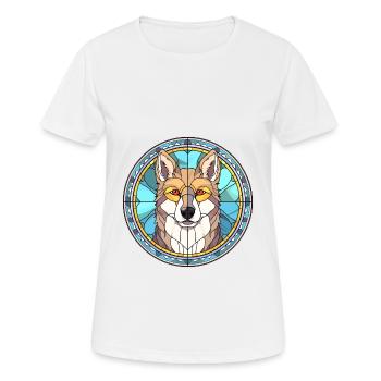 Sibérien Laika chien race vitrail coloré Wa - T-shirt respirant Femme - blanc - Devant - AI Model Female 172 dark (172cm)