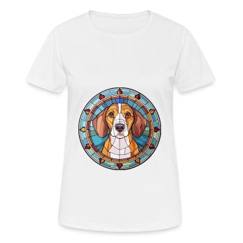 Serbe tricolore chien chien race vitrail C - T-shirt respirant Femme - blanc - Devant - AI Model Female 172 dark (172cm)