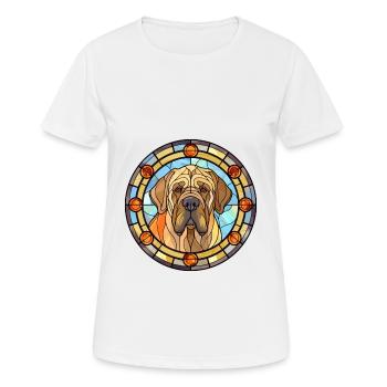 Spanish Mastiff Dog Breed Stained Glass Colorful W - Women's Breathable T-Shirt - white - Front - AI Model Female 172 dark (172cm)