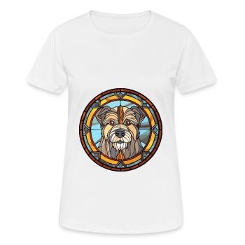 Tahltan Bear Dog Breed Stained Glass Colorful Wate - Women's Breathable T-Shirt - white - Front - AI Model Female 172 dark (172cm)