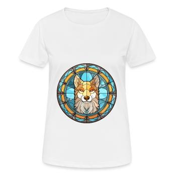 Tamaskan Dog Breed Stained Glass Colorful Watercol - Women's Breathable T-Shirt - white - Front - AI Model Female 172 dark (172cm)