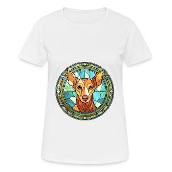 Uruguayen Cimarron chien race vitrail Colorfu - T-shirt respirant Femme - blanc - Devant - AI Model Female 172 dark (172cm)