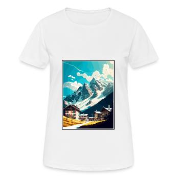 Lech Österreich Vintage Reiseposter WPA Souvenir - Frauen T-Shirt atmungsaktiv - Weiß - Vorne - AI Model Female 172 dark (172cm)