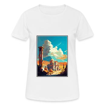 Kars Turquie Vintage voyage affiche WPA Souvenir - T-shirt respirant Femme - blanc - Devant - AI Model Female 172 dark (172cm)