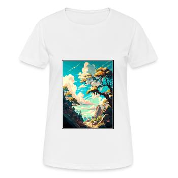 Fontainebleau Frankreich Vintage Reiseposter WPA Kunst - Frauen T-Shirt atmungsaktiv - Weiß - Vorne - AI Model Female 172 dark (172cm)