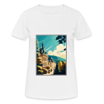 Baden Baden Germany Vintage Travel Poster Souvenir - Women's Breathable T-Shirt - white - Front - AI Model Female 172 dark (172cm)