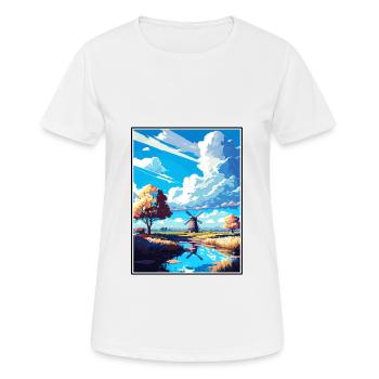 Lisse Netherlands Vintage Travel Poster Souvenir - Women's Breathable T-Shirt - white - Front - AI Model Female 172 dark (172cm)