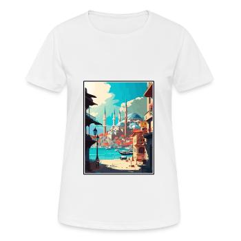Adana Türkei Vintage Reiseposter WPA Souvenir - Frauen T-Shirt atmungsaktiv - Weiß - Vorne - AI Model Female 172 dark (172cm)