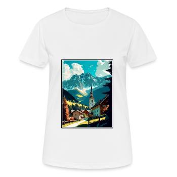 Garmisch Partenkirchen Allemagne Affiche de voyage - T-shirt respirant Femme - blanc - Devant - AI Model Female 172 dark (172cm)