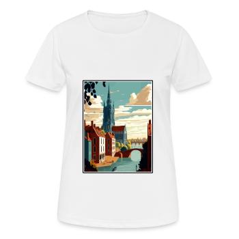 Deventer Niederlande Vintage Reiseposter WPA Kunst - Frauen T-Shirt atmungsaktiv - Weiß - Vorne - AI Model Female 172 dark (172cm)