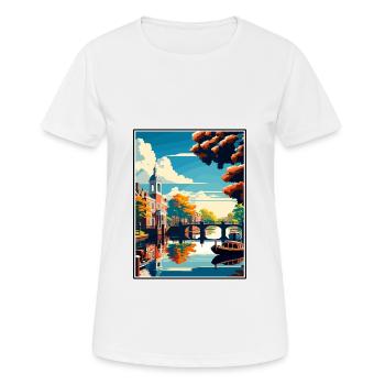 Amstelveen Niederlande Vintage Reiseposter WPA - Frauen T-Shirt atmungsaktiv - Weiß - Vorne - AI Model Female 172 dark (172cm)