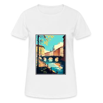 Turin Italien Vintage Reiseposter WPA Souvenir - Frauen T-Shirt atmungsaktiv - Weiß - Vorne - AI Model Female 172 dark (172cm)
