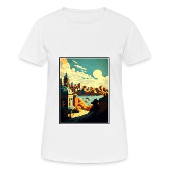 Oslo Norway Vintage Travel Poster WPA Souvenir - Women's Breathable T-Shirt - white - Front - AI Model Female 172 dark (172cm)