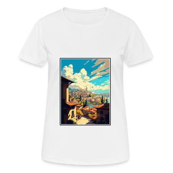 Gaziantep Turkey Vintage Travel Poster Souvenir - Women's Breathable T-Shirt - white - Front - AI Model Female 172 dark (172cm)