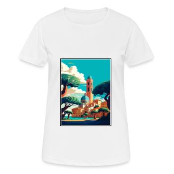 Ravenne Italie Vintage voyage affiche WPA Souvenir - T-shirt respirant Femme - blanc - Devant - AI Model Female 172 dark (172cm)