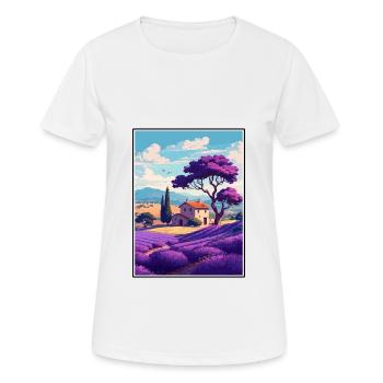 Provence Frankreich Vintage Reiseposter WPA Souvenir - Frauen T-Shirt atmungsaktiv - Weiß - Vorne - AI Model Female 172 dark (172cm)