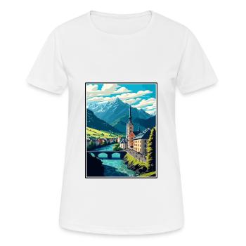 Golling An der Salzach Österreich Reiseplakat - Frauen T-Shirt atmungsaktiv - Weiß - Vorne - AI Model Female 172 dark (172cm)