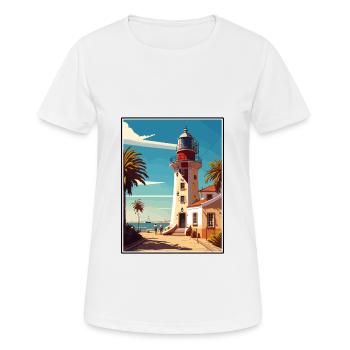 Faro Portugal Vintage voyage affiche WPA Souvenir - T-shirt respirant Femme - blanc - Devant - AI Model Female 172 dark (172cm)