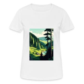 Black Forest Germany Vintage Travel Poster WPA Art - Women's Breathable T-Shirt - white - Front - AI Model Female 172 dark (172cm)