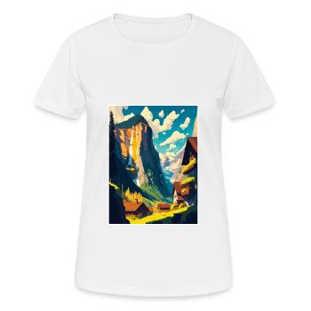 Lauterbrunnen Suisse Affiche de voyage Vintage - T-shirt respirant Femme - blanc - Devant - AI Model Female 172 dark (172cm)